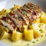 Garlic Parmesan Chicken with Creamy Rigatoni Pasta Recipe