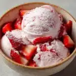 Creamy Strawberry Ice Cream with Fresh Chunks Recipe