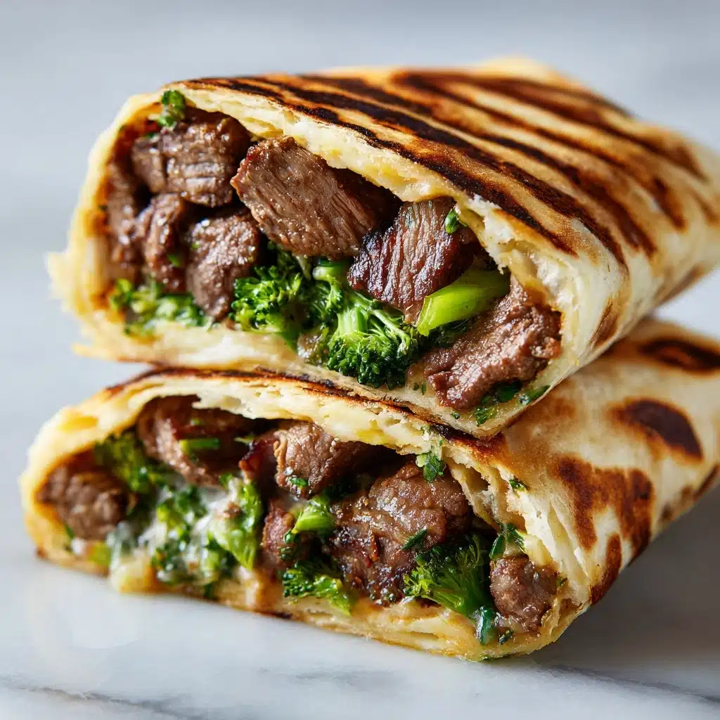 Grilled Beef & Broccoli Wraps Recipe - Recipe Image