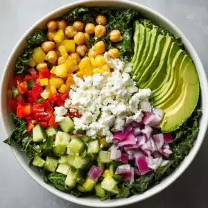 Chopped Salad with Chickpeas, Feta, and Avocado Recipe
