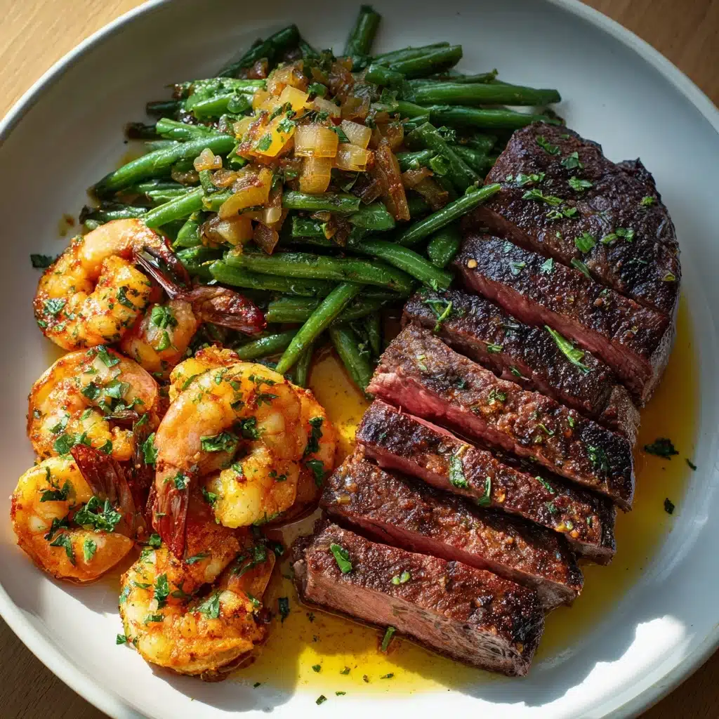 Garlic Butter Ribeye Steak and Shrimp Recipe - Recipe Image