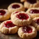 Raspberry Almond Shortbread Thumbprint Cookies Recipe