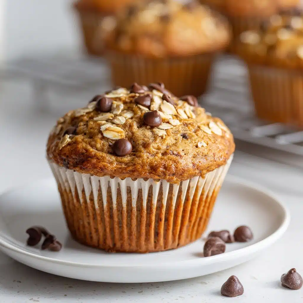 Oatmeal Chocolate Chip Greek Yogurt Muffins Recipe - Recipe Image