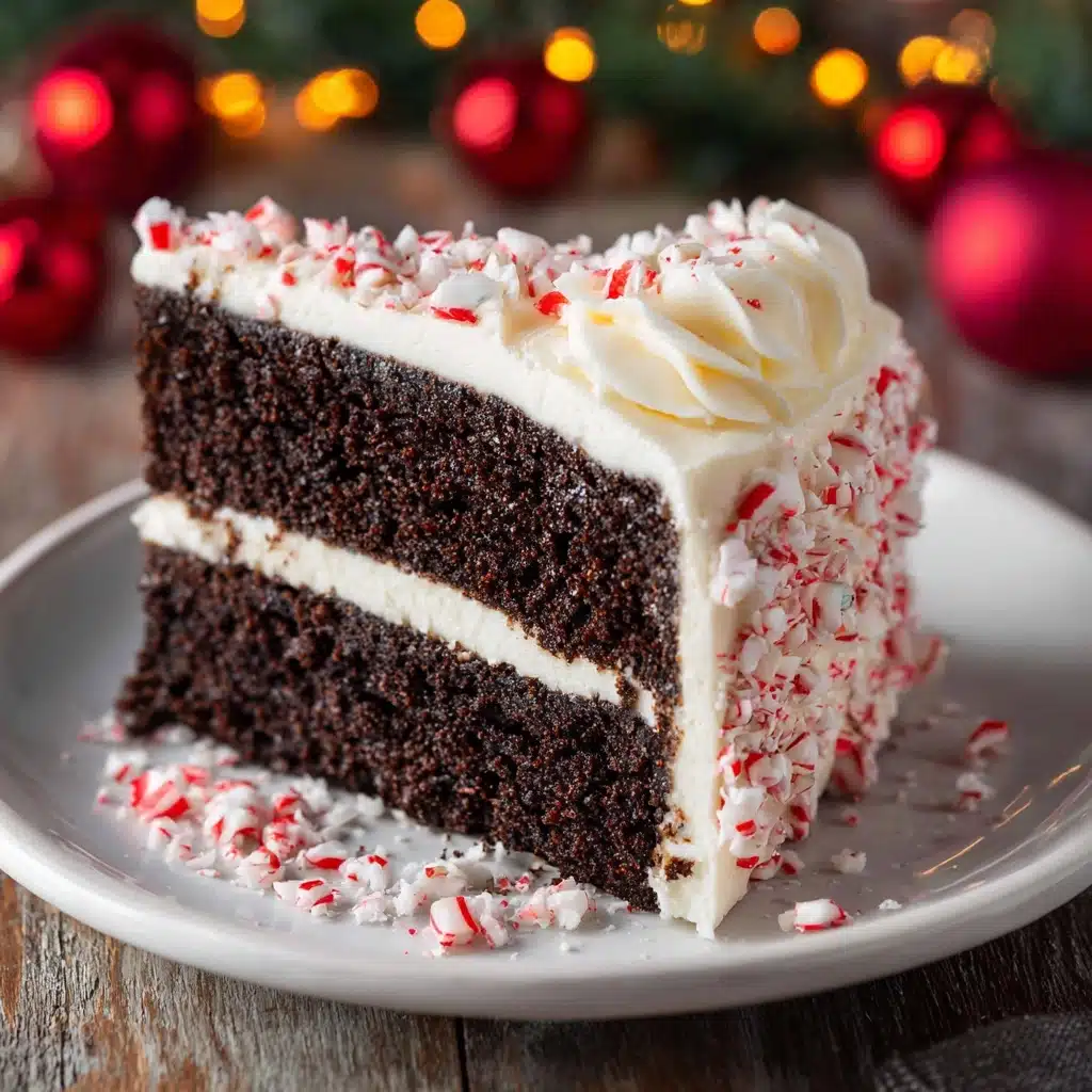 Festive Peppermint Chocolate Cake Recipe - Recipe Image
