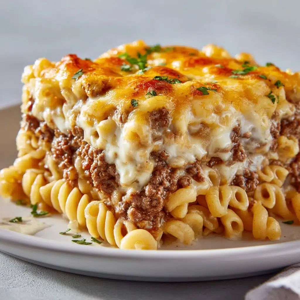 Cheesy Loaded Beef Meatloaf Casserole Recipe - Recipe Image