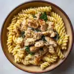Crockpot Garlic Parmesan Chicken Pasta Recipe