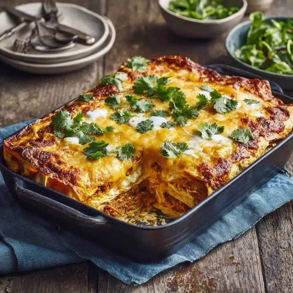 Slow Cooker Chicken Enchilada Casserole Recipe