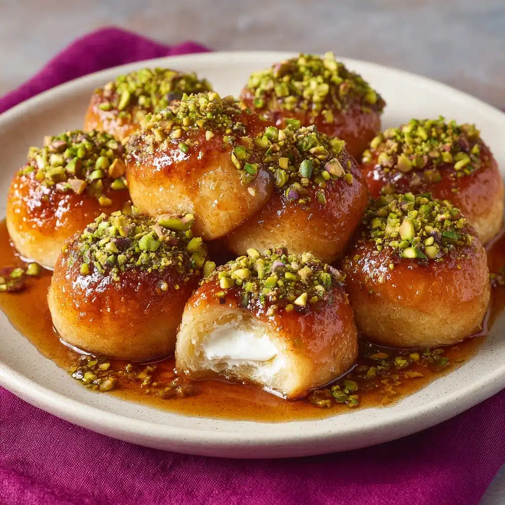 Stuffed Gulab Jamuns with Cream and Pistachio Filling Recipe - Recipe Image
