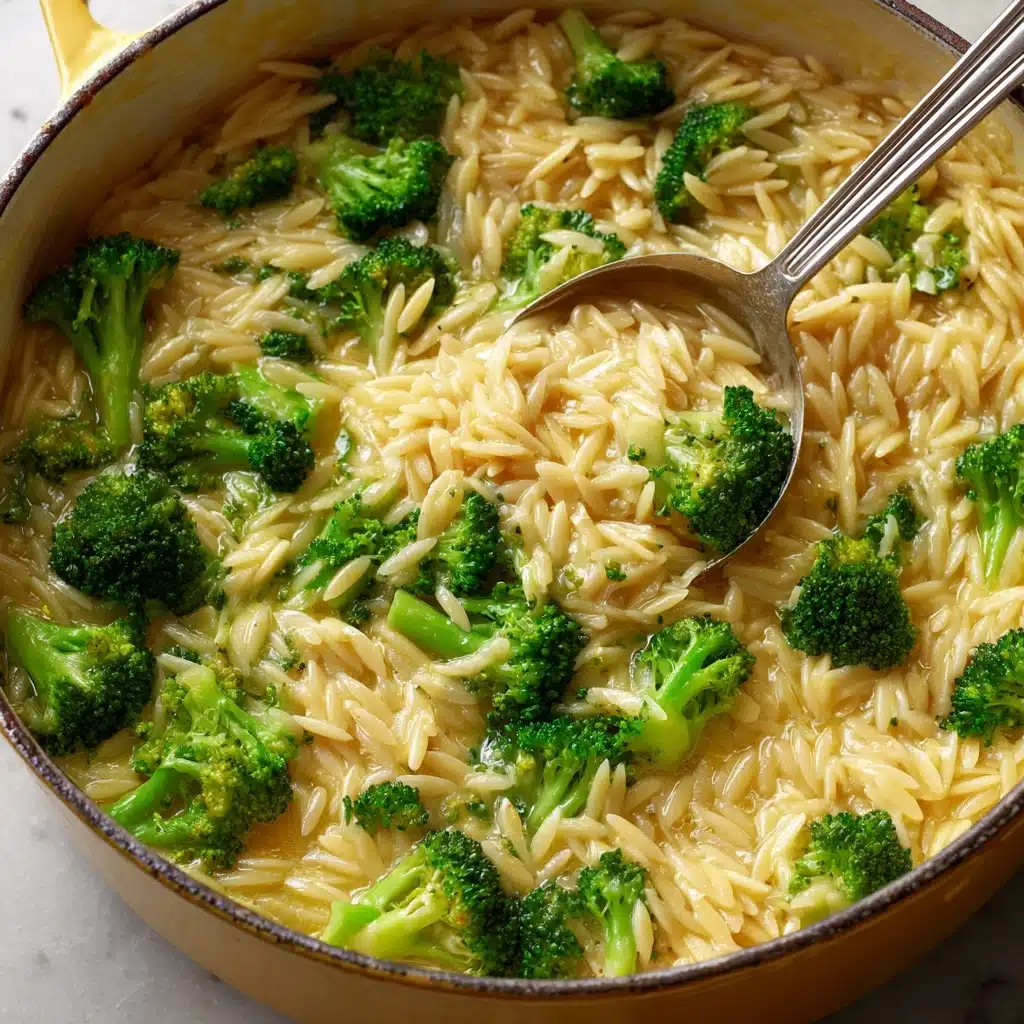 One Pot Broccoli Cheese Orzo Recipe - Recipe Image