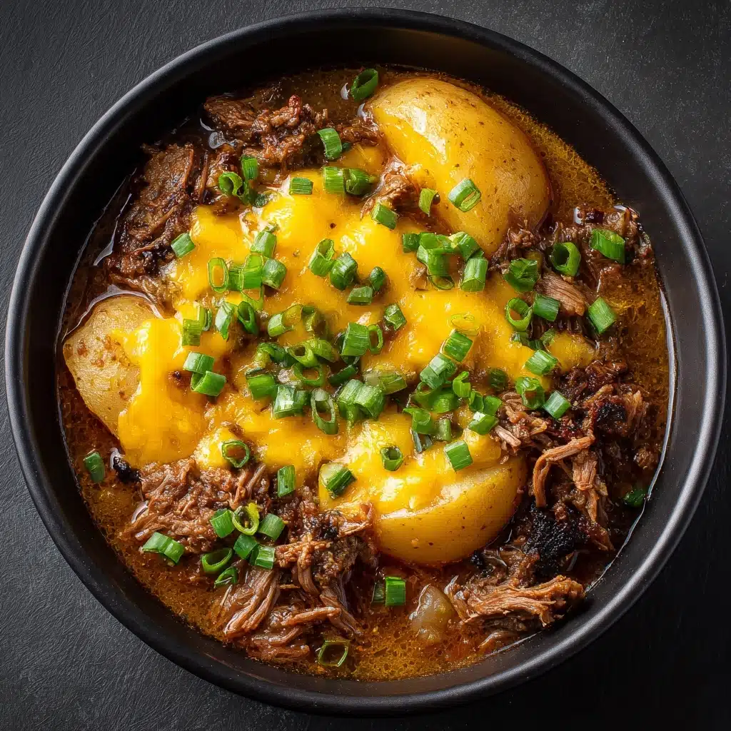 Crockpot Loaded Steak and Potato Bake Recipe - Recipe Image