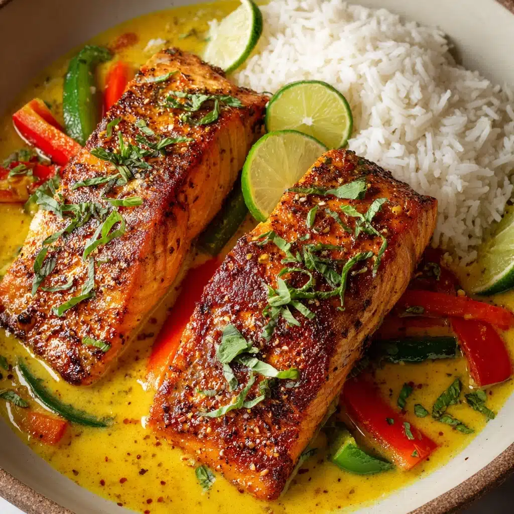 Caribbean Coconut Curry Salmon Recipe - Recipe Image