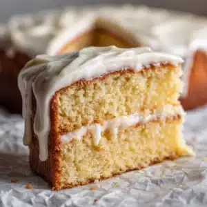 Vanilla Buttermilk Pound Cake with Cream Cheese Glaze Recipe