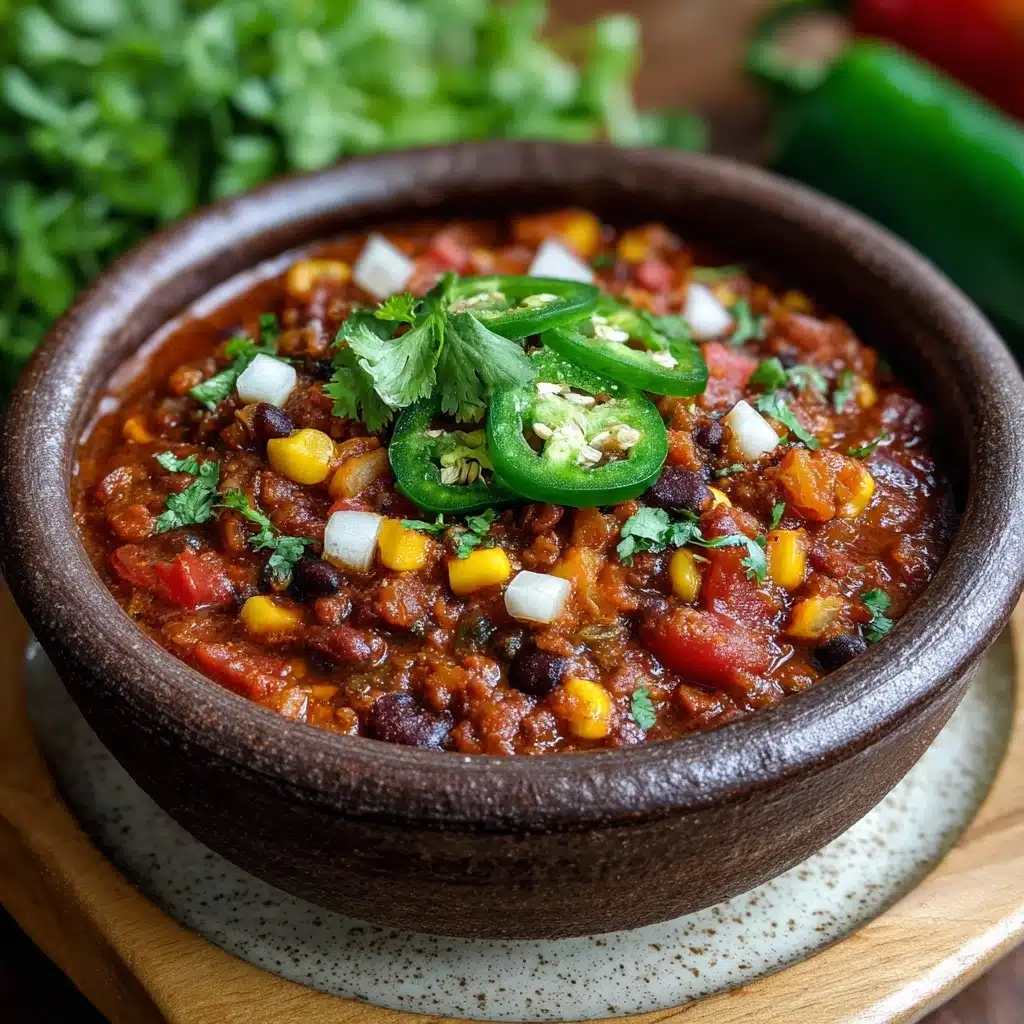 Three-Bean Sweet Potato Chili Recipe - Recipe Image