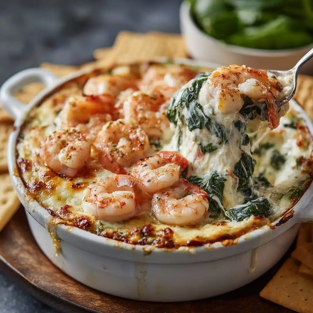 Cheesy and Creamy Shrimp & Crab Spinach Dip Recipe - Recipe Image