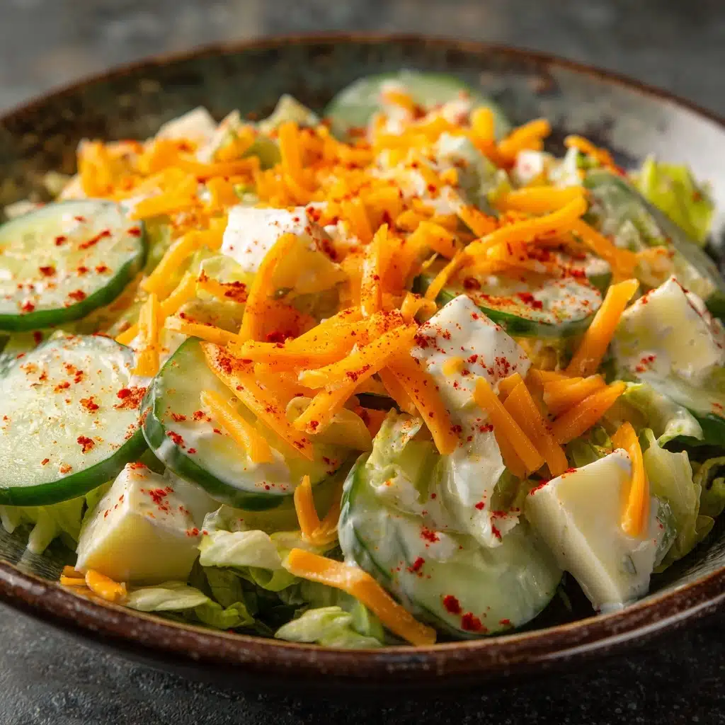 Cucumber Snack with Cheese and Savory Toppings Recipe - Recipe Image