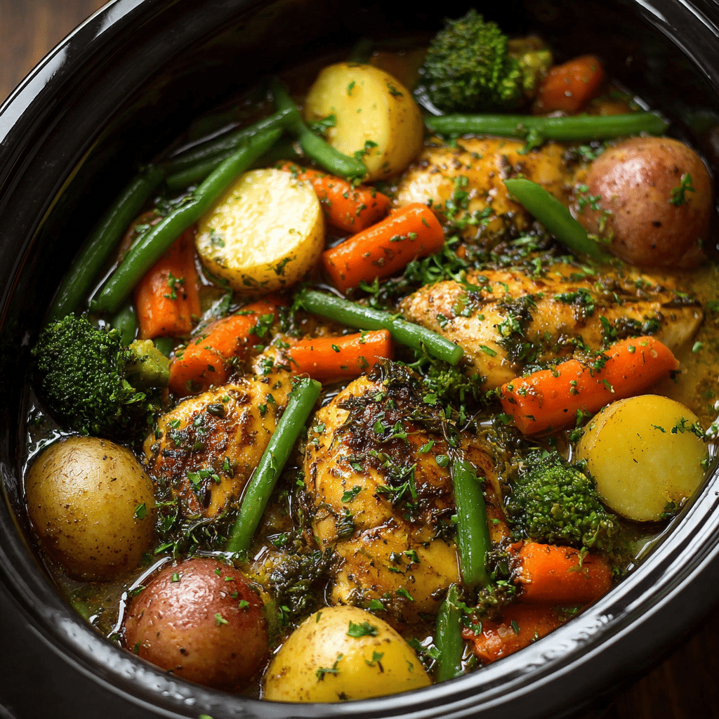 Slow Cooker Honey Garlic Chicken Recipe - Recipe Image
