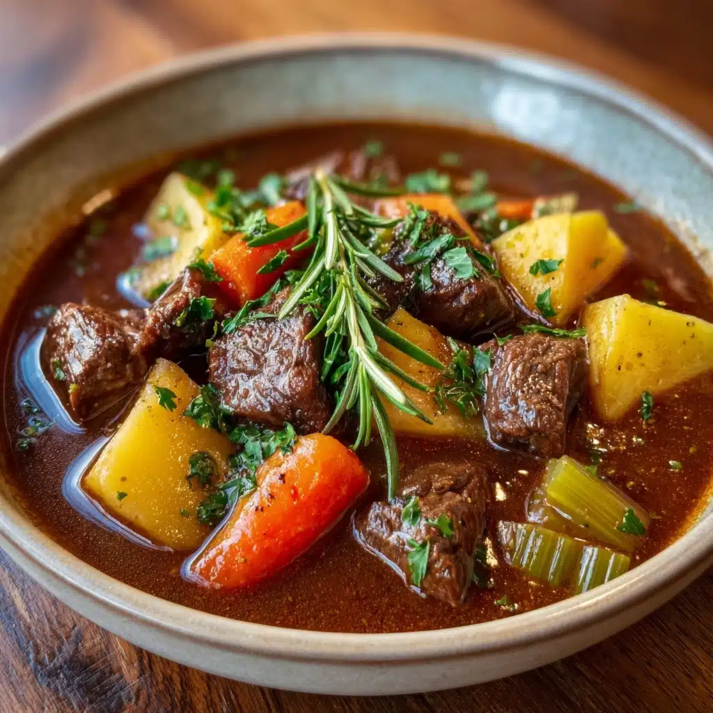 Pot Vegetable Soup with Stew Meat Recipe - Recipe Image