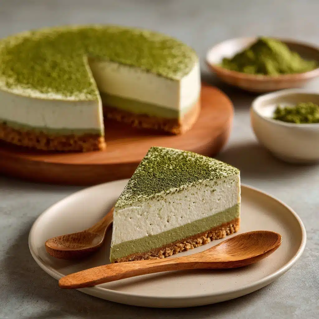 Matcha Green Tea Cheesecake Recipe - Recipe Image