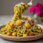 Yellow Tomato Pasta With Pesto Recipe
