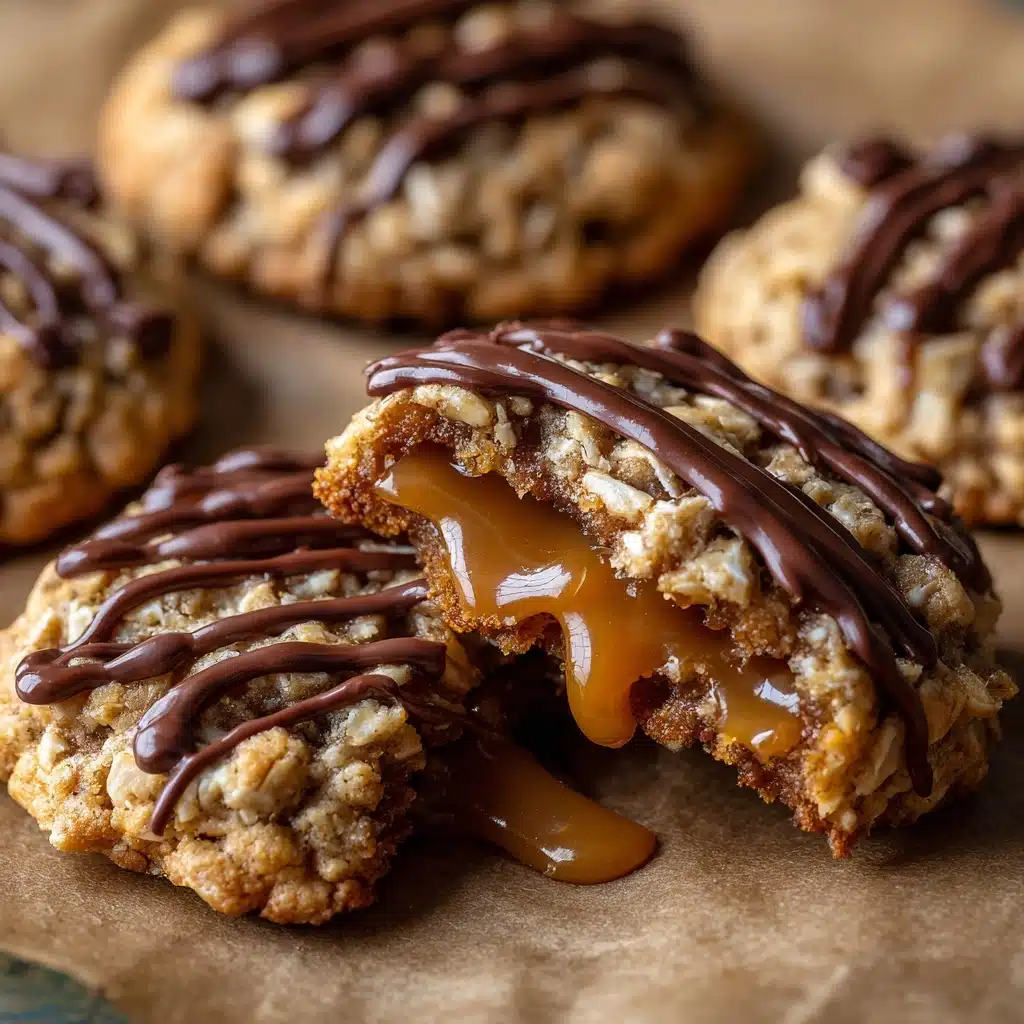 Peanut Butter Chocolate Caramel Cookies Recipe - Recipe Image