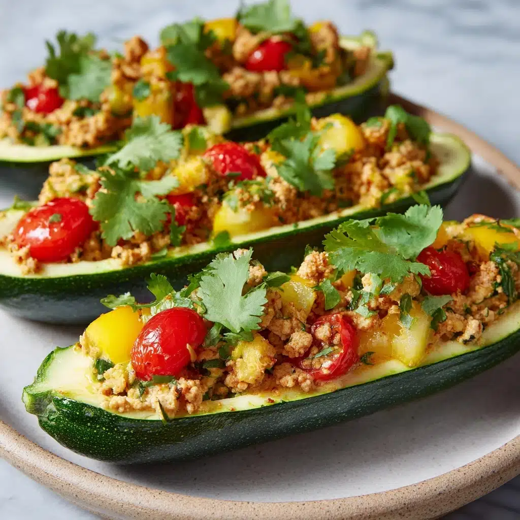 Turkey and Veggie Stuffed Zucchini Boats Recipe