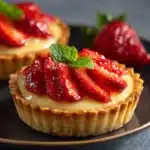Strawberry Honey Custard Tarts with Lemon Curd Recipe