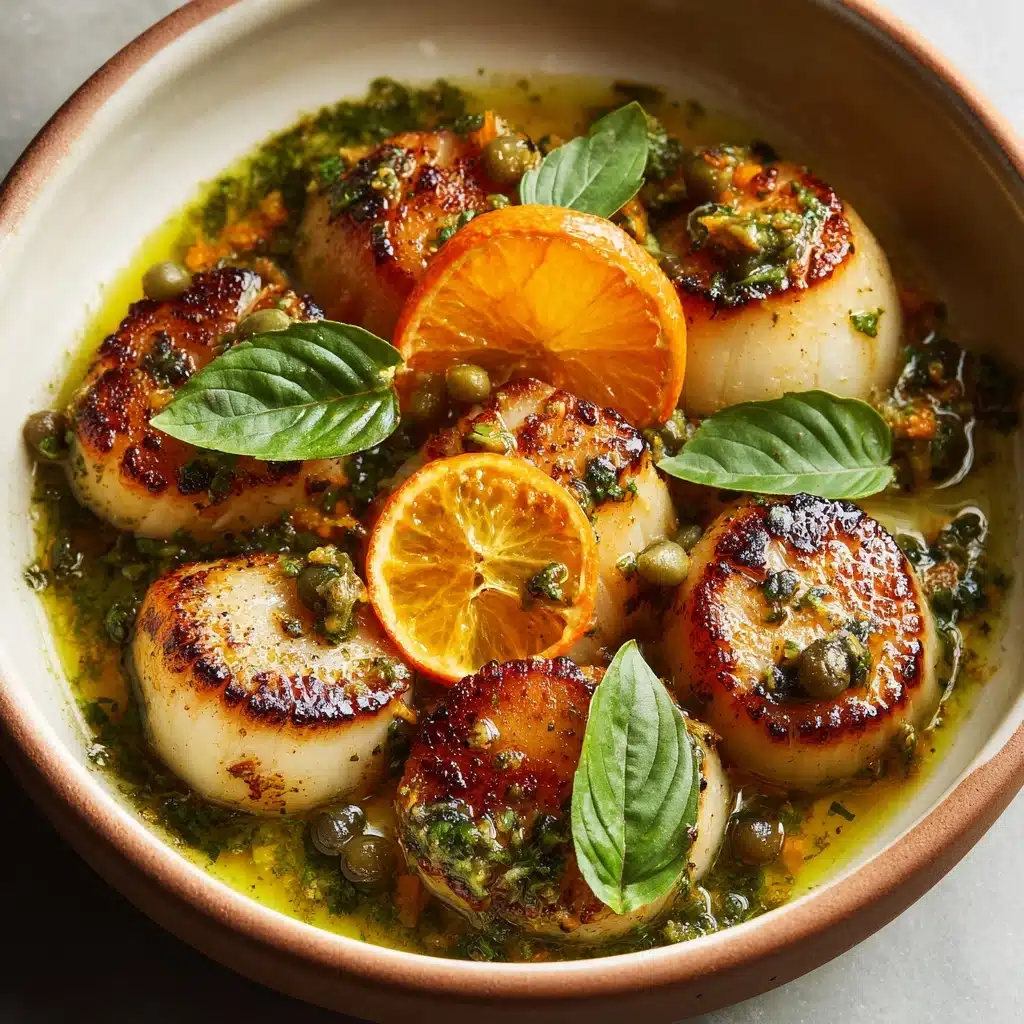 Scallops with Orange, Basil, and Caper Dressing Recipe - Recipe Image