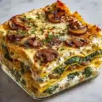 Creamy Spinach Mushroom Lasagna Recipe