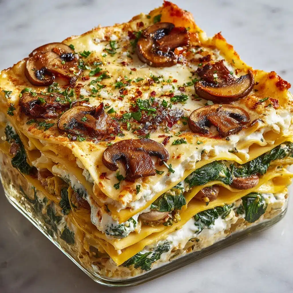 Creamy Spinach Mushroom Lasagna Recipe