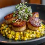 Seared Scallops with Smoky Sweet Corn Purée Recipe