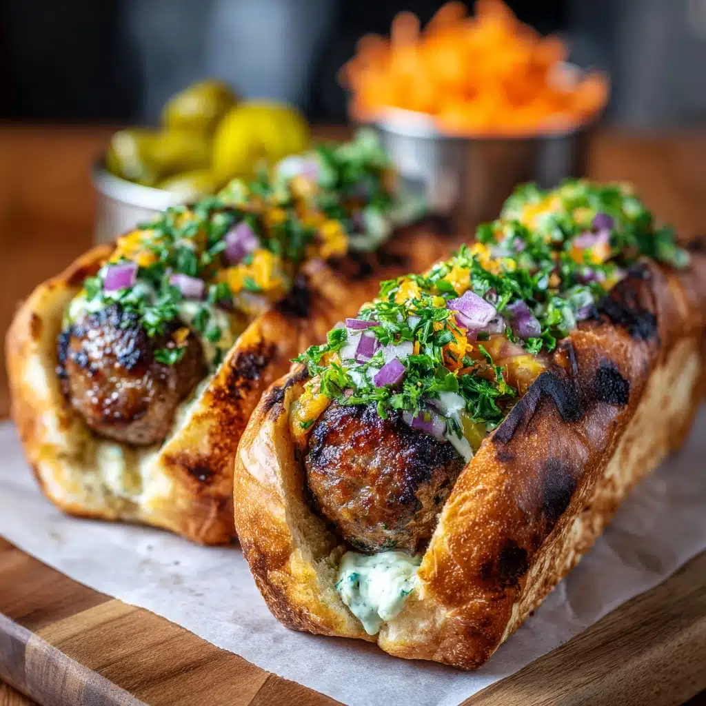 Mardi Gras Beef Sausage Sandwiches Recipe - Recipe Image