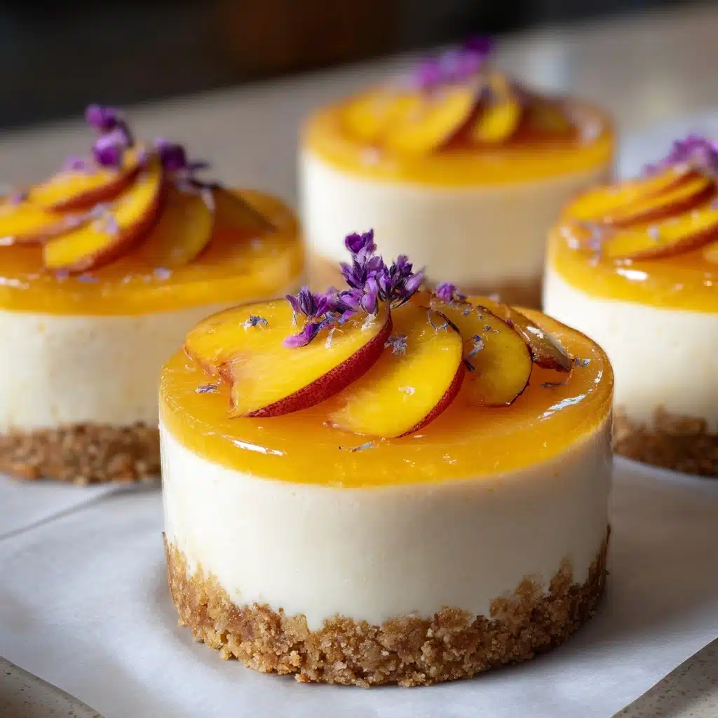 Peaches and Hay Mini Cheesecakes with Honey Recipe - Recipe Image