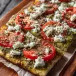 Pesto Caprese Puff Pastry Pizza Recipe