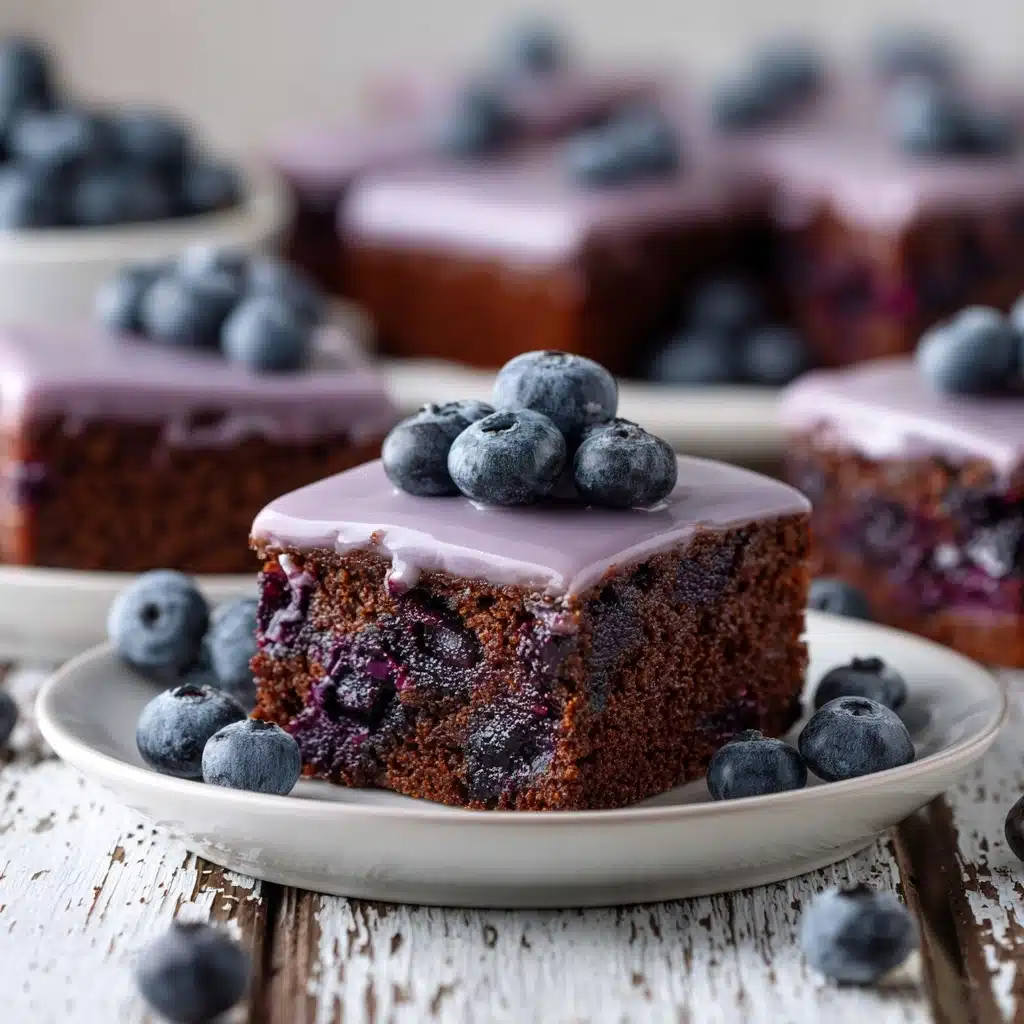 Glazed Blueberry Brownies Recipe - Recipe Image