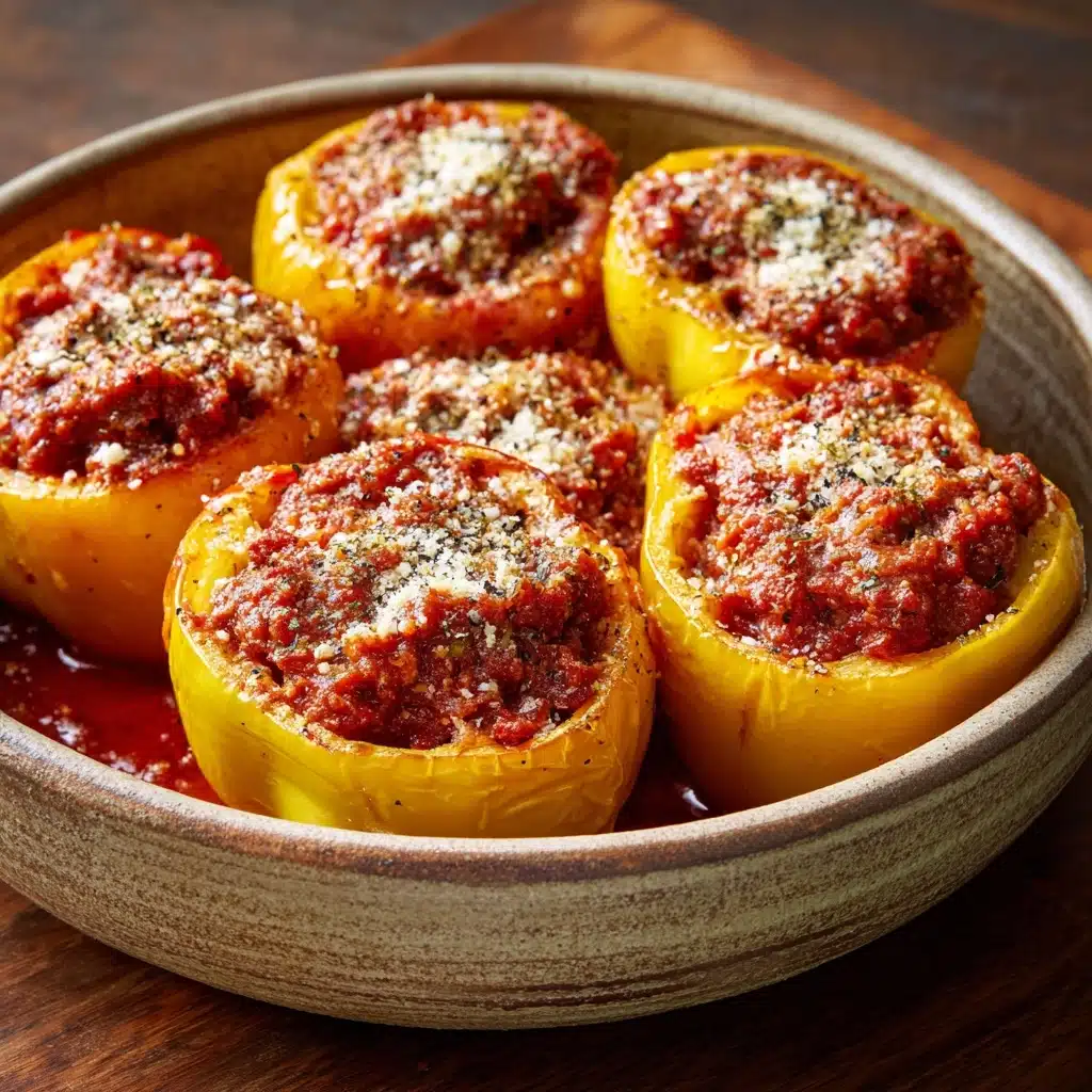 Stuffed Banana Peppers in Savory Tomato Sauce Recipe - Recipe Image