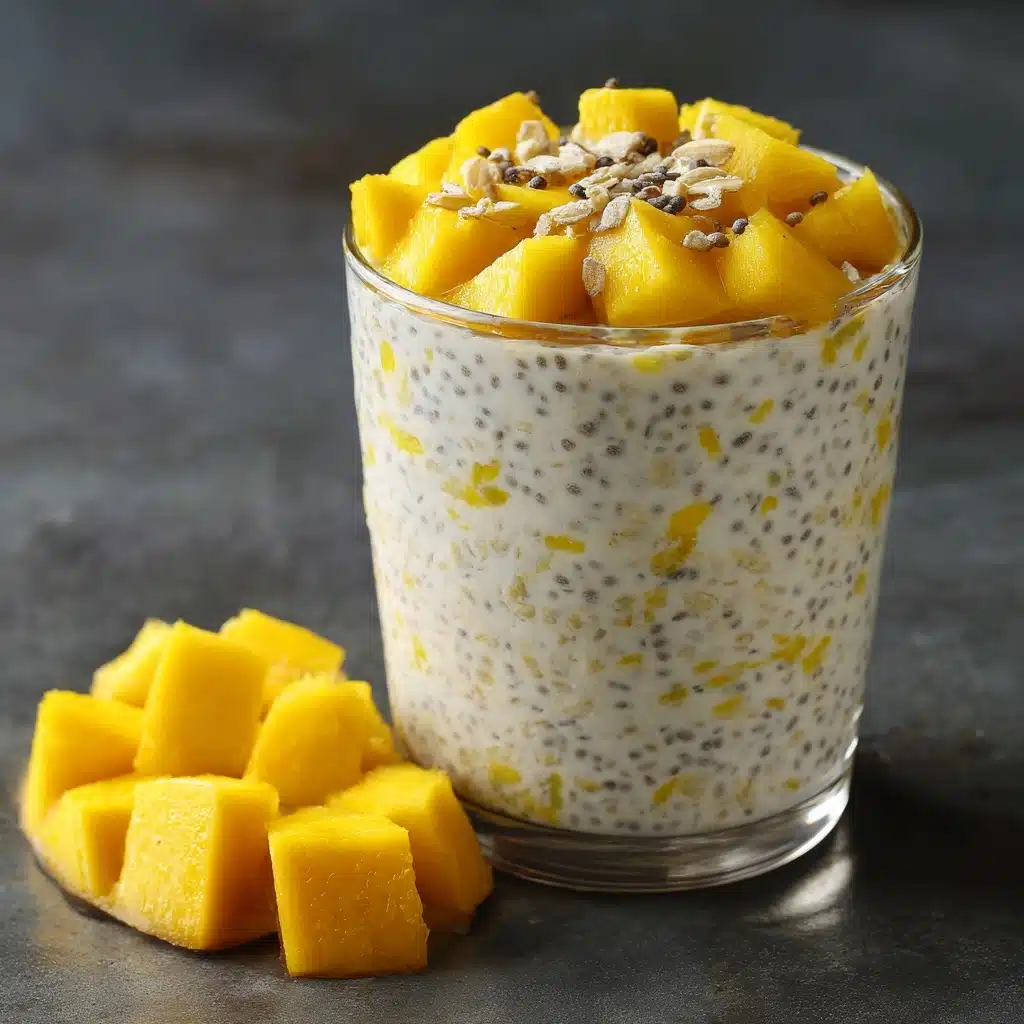 Mango Coconut Overnight Oats Recipe - Recipe Image