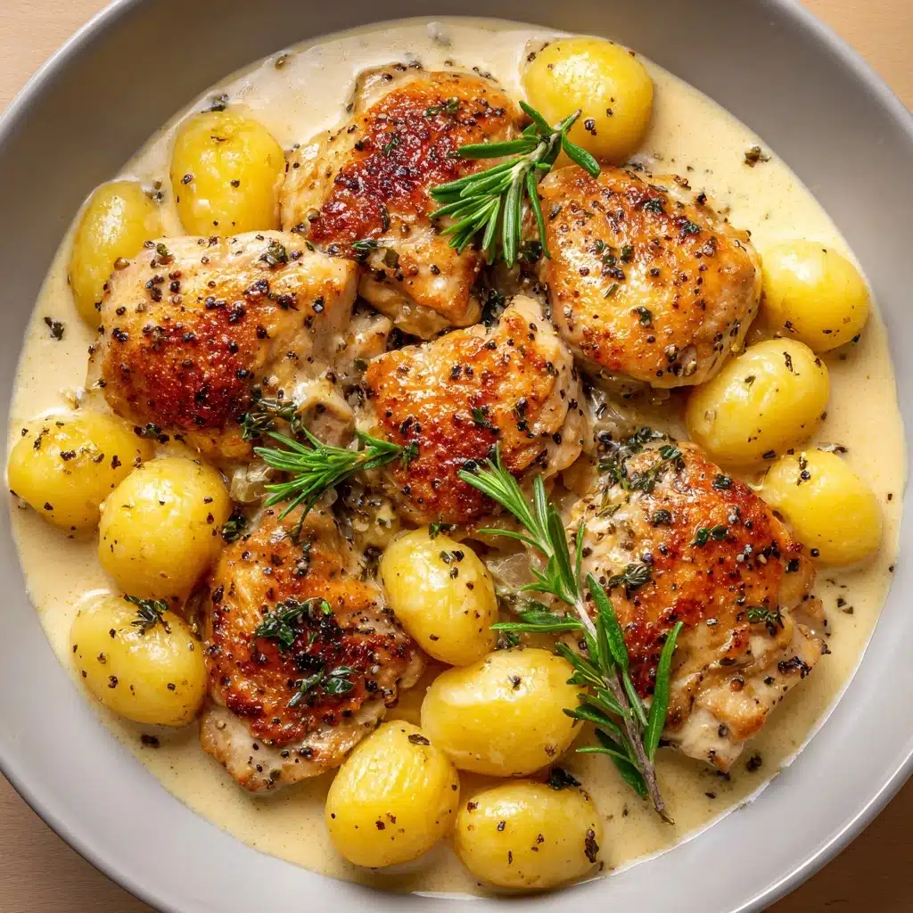 Creamy Garlic Chicken and Gnocchi Recipe