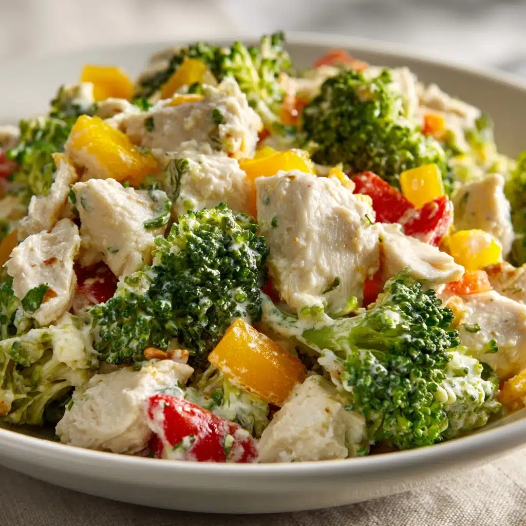 Creamy Broccoli and Chicken Salad Recipe - Recipe Image
