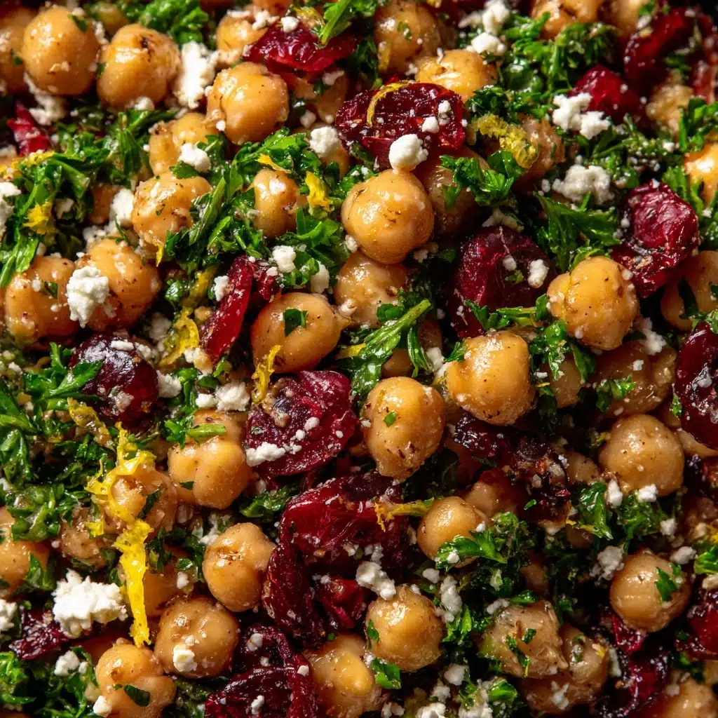 Feta & Cranberry Chickpeas with Lemon Vinaigrette Recipe - Recipe Image