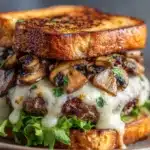 Mushroom Swiss Patty Melt Recipe