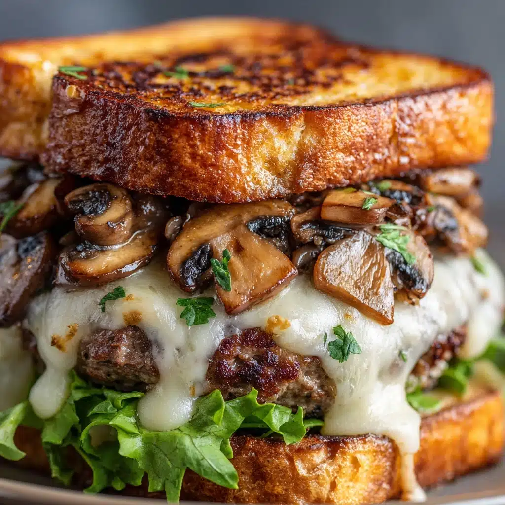 Mushroom Swiss Patty Melt Recipe
