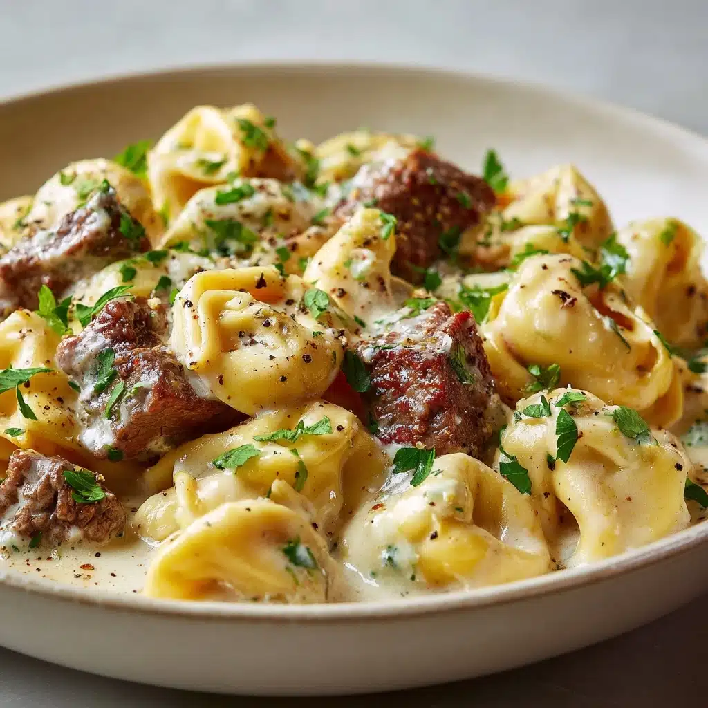 Beef Tortellini Alfredo Recipe - Recipe Image