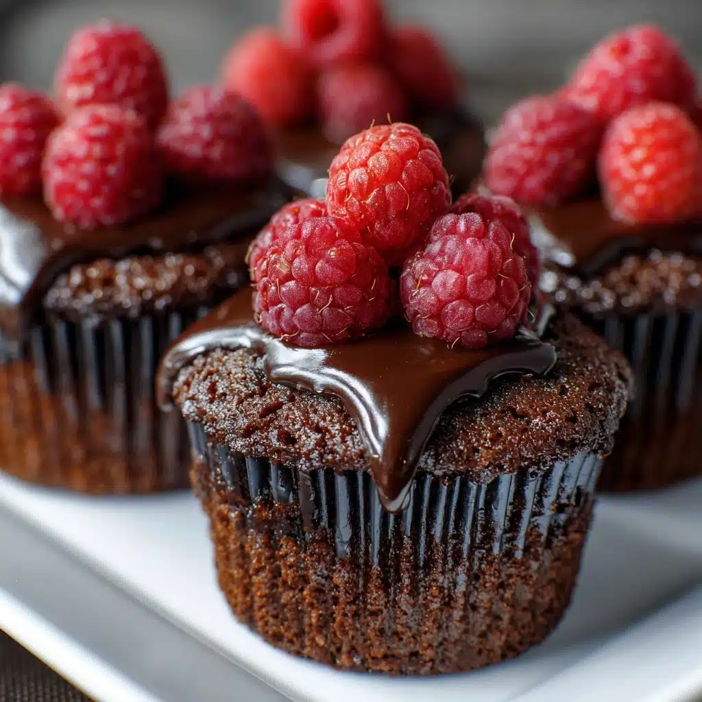 Raspberry Chocolate Lava Cupcakes Recipe - Recipe Image