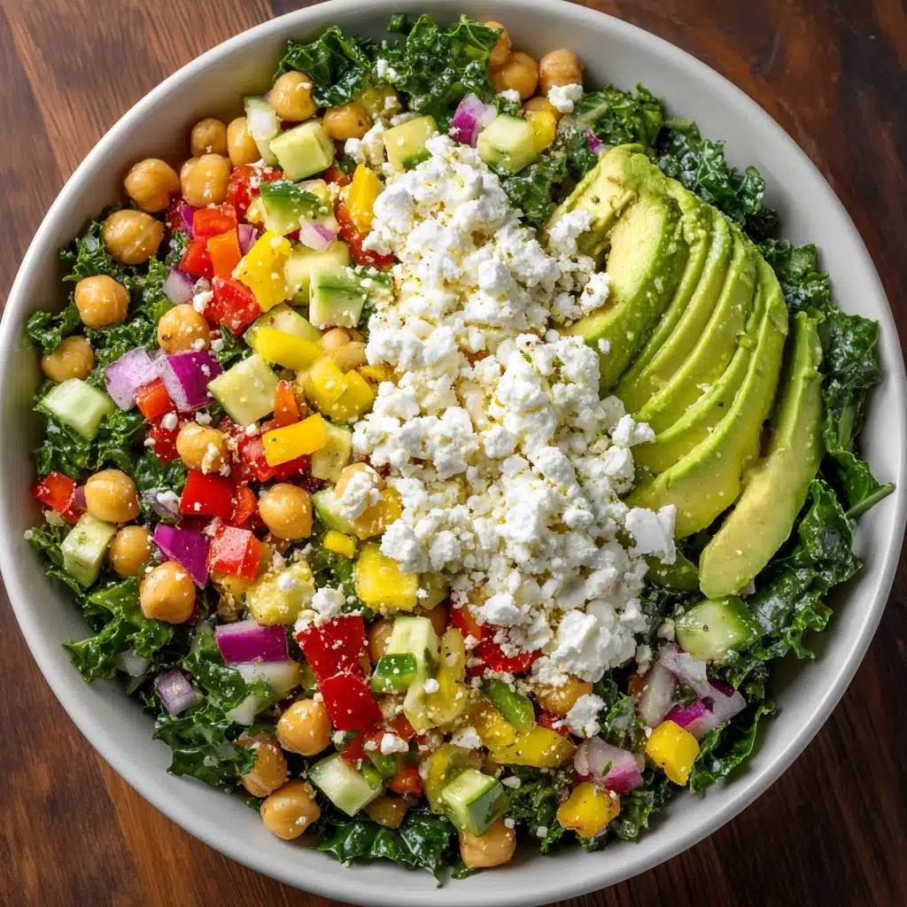 Chopped Salad with Chickpeas, Feta, and Avocado Recipe - Recipe Image