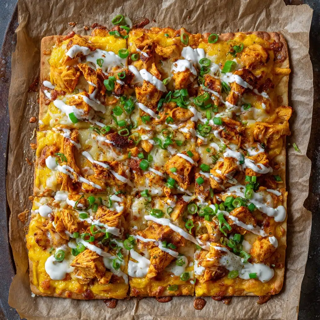 Buffalo Chicken Flatbread Delight Recipe - Recipe Image