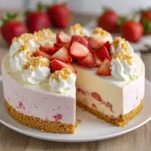 Strawberry Crunch Cheesecake Recipe