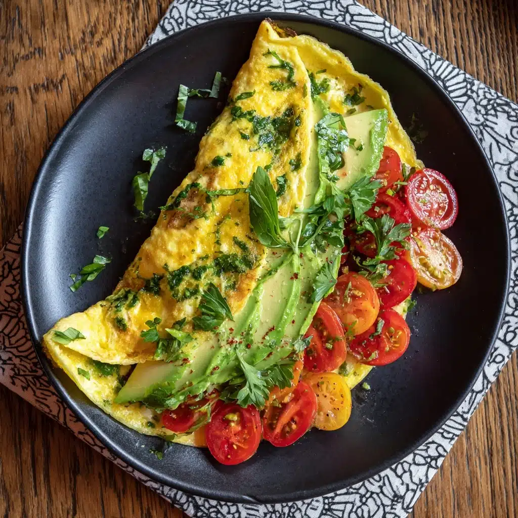 Avocado and Tomato Omelette Recipe - Recipe Image