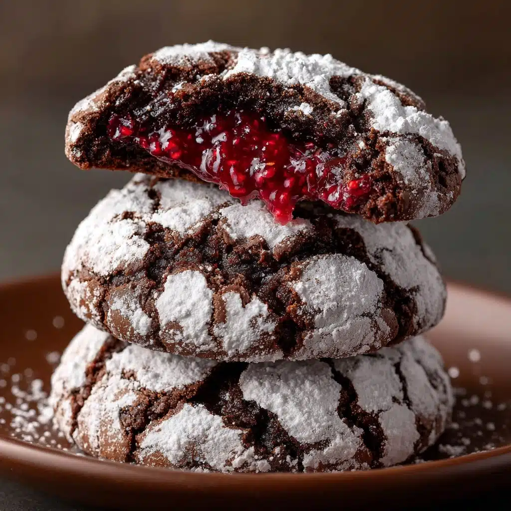 Chocolate Raspberry Crinkle Cookies Recipe - Recipe Image