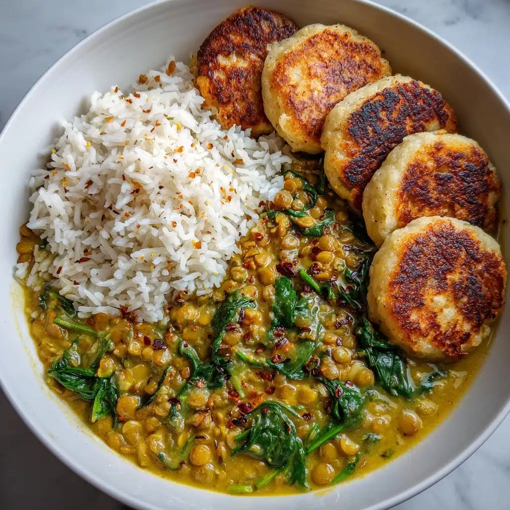 Creamy Coconut Curry Lentils with Spinach Recipe