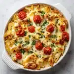 Creamy Pasta Bake with Cherry Tomatoes and Basil Recipe